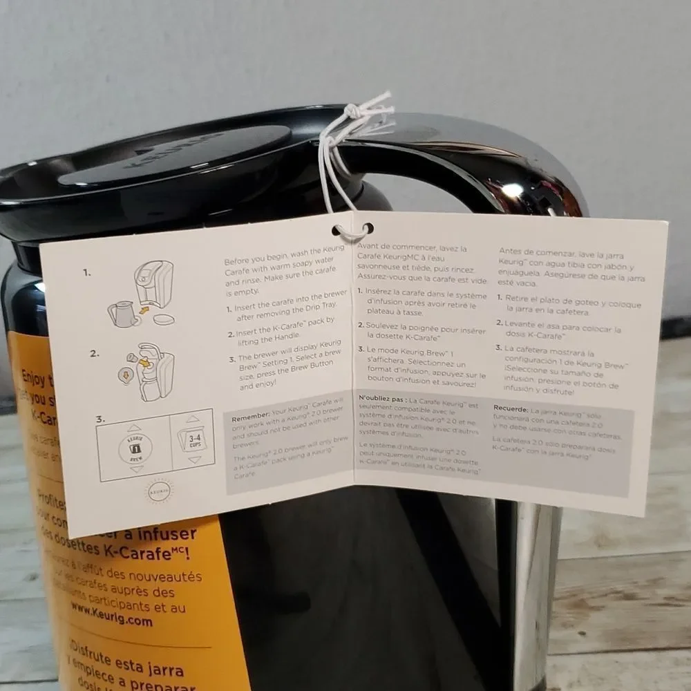 NEW Keurig K-Carafe‎ Big Coffee Pot Storage 32 fl.oz. Capacity for Kuerig 2.0